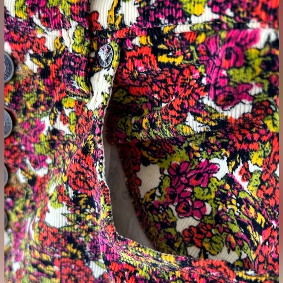 Free People We The Free Velvet Corded High Ride Button Fly Pant - Picture 2 of 7